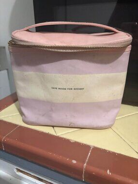 Kate Spade New York Insulated Lunch Tote Pink "Save Room for Dessert"